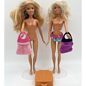 Barbie Beach Glam Cruiser Replacement Suitcase & 2 Purses‎ Mattel 2006